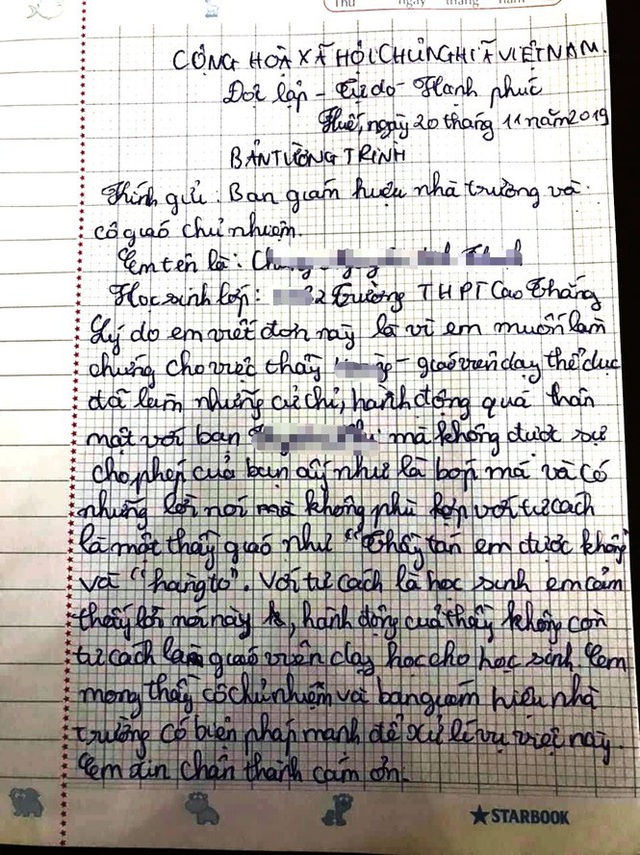 Diễn biến bất ngờ vụ thầy giáo bị tố nói thầy tán em được không với nữ sinh - Ảnh 2.