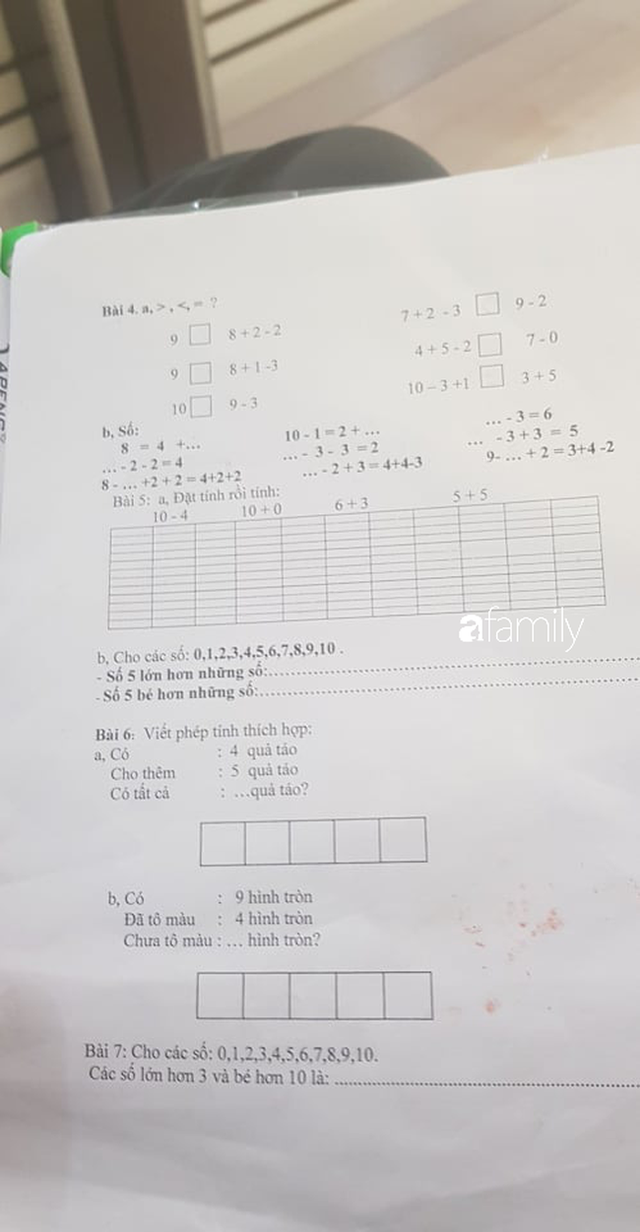 Đề kiểm tra To&aacute;n lớp 1 với nhiều c&acirc;u hỏi hại n&atilde;o, phụ huynh người đồng t&igrave;nh người phản đối gay gắt - Ảnh 5.