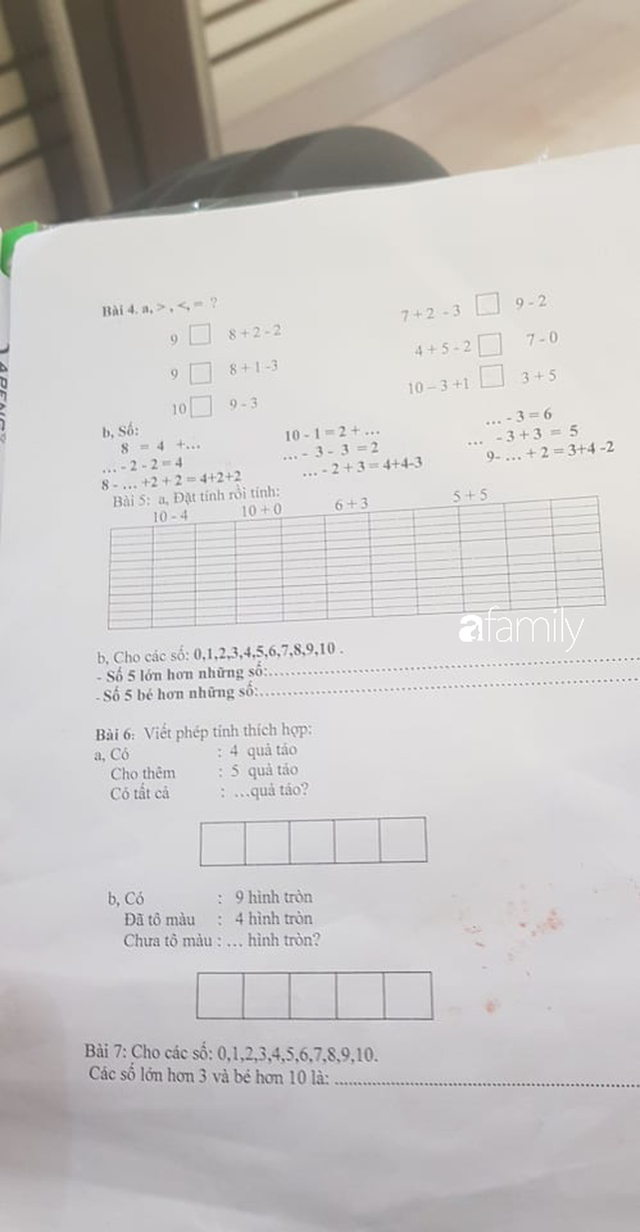 Đề kiểm tra Toán lớp 1 với nhiều câu hỏi hại não, phụ huynh người đồng tình người phản đối gay gắt - Ảnh 5.