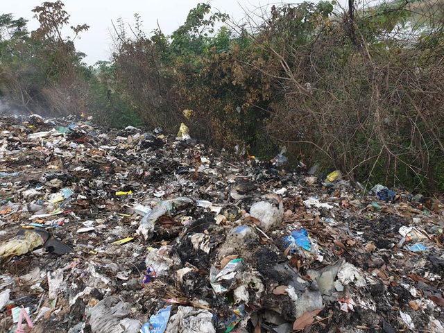 Kinh hoàng những bãi rác khổng lồ nằm ngay trên đê chống lũ - Ảnh 5.