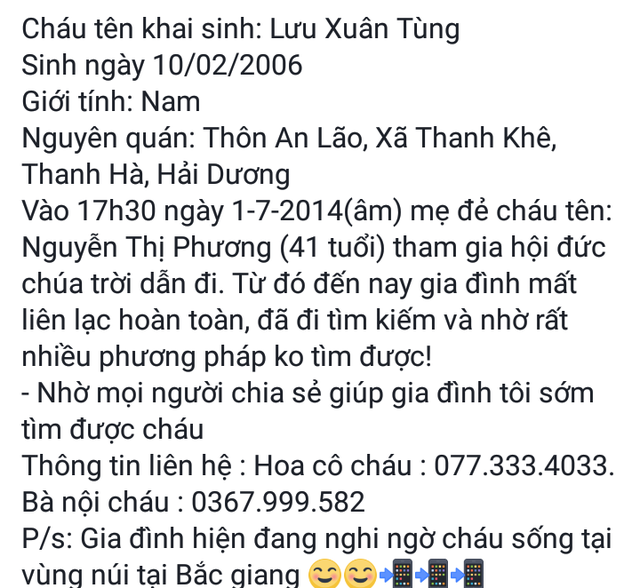 Đi làm về, chồng phát hiện vợ mang theo con trai bỏ nhà đi mất tích - Ảnh 1.