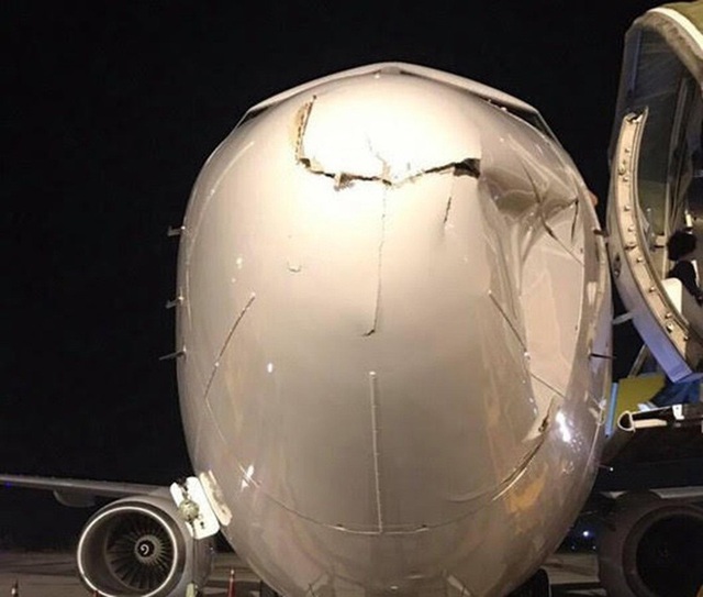 Máy bay Vietnam Airlines suýt đâm phải vật thể lạ khi hạ cánh xuống sân bay Nội Bài - Ảnh 1.