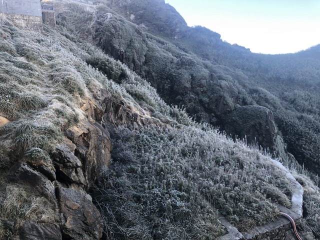 Fansipan hóa núi tuyết, cây cỏ đông cứng trong âm 8 độ - Ảnh 10.