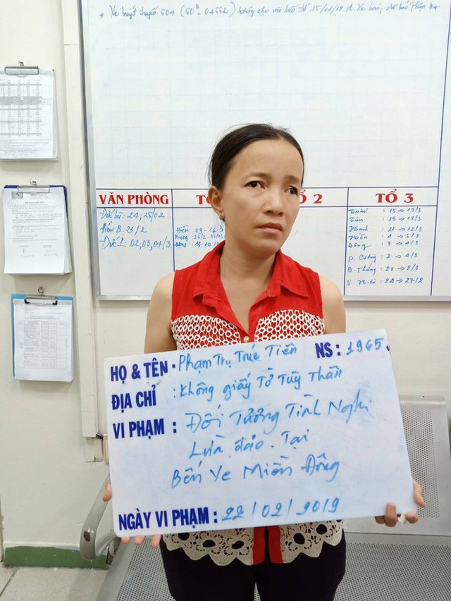 Đối tượng Ti&ecirc;n tại cơ quan c&ocirc;ng an.