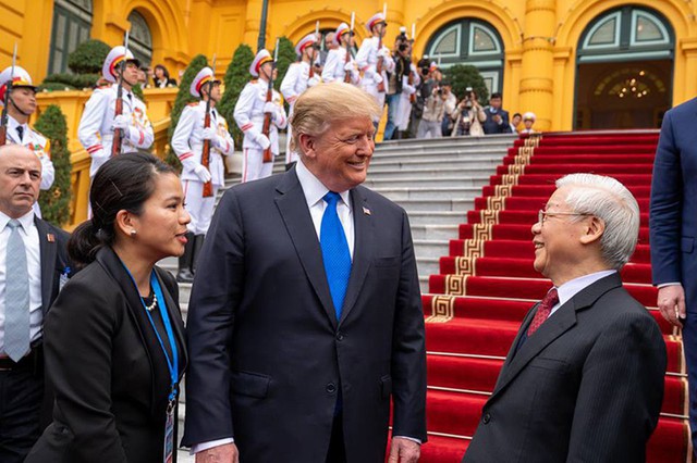 Tổng thống Mỹ Donald Trump hội kiến Tổng bí thư, Chủ tịch nước Nguyễn Phú Trọng tại Phủ Chủ tịch nhân dịp tới Việt Nam dự Hội nghị thượng đỉnh Mỹ - Triều Tiên lần thứ 2.