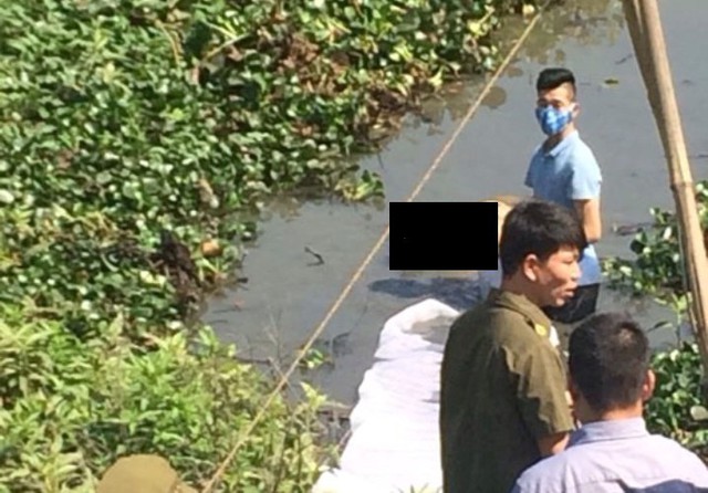 Khu vực sông Cẩm Giàng, nơi người dân thôn Bình Phiên phát hiện thi thể người phụ nữ. Ảnh: Nguyễn Văn Tranh