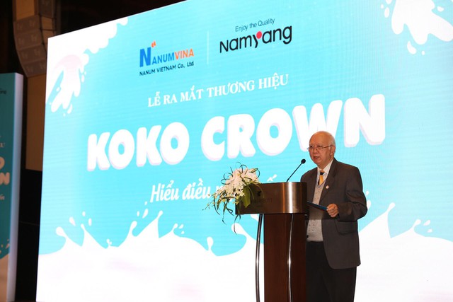 PGS. Trần Văn Cường - Phó Chủ tịch Tổng hội Y học Việt Nam phát biểu tại buổi lễ ra mắt sản phẩm dinh dưỡng Koko Crown 