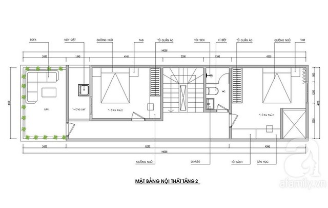 
Mặt bằng tư vấn nội thất tầng 2.
