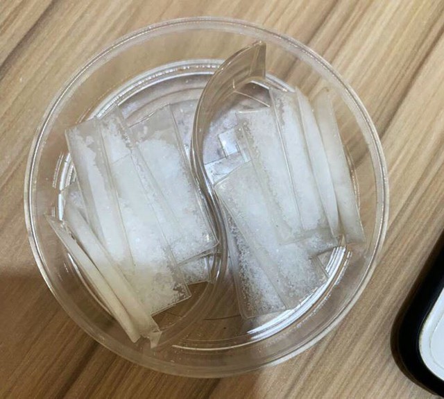 Các tép ma túy đá Hường dùng để bán cho các con nghiện.