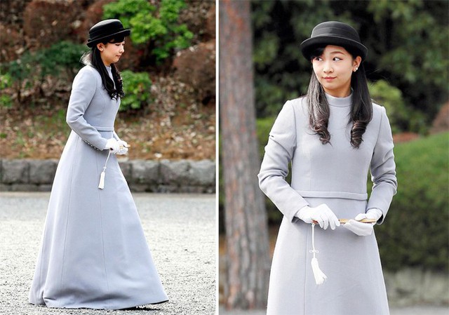 Công chúa Kako đến viếng lăng mộ Mushashi ở Tokyo hôm 25/3. Ảnh: The Asahi Shimbum.