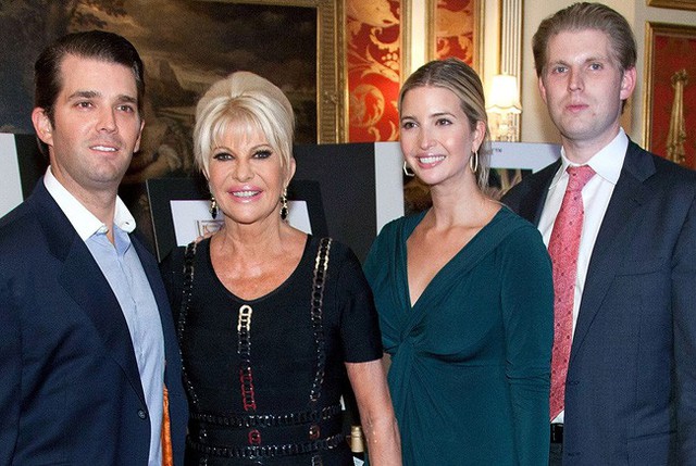 Người vợ đầu tiên và 3 người con của ông Trump sống vui vẻ, hòa thuận dù cả hai đã ly hôn.