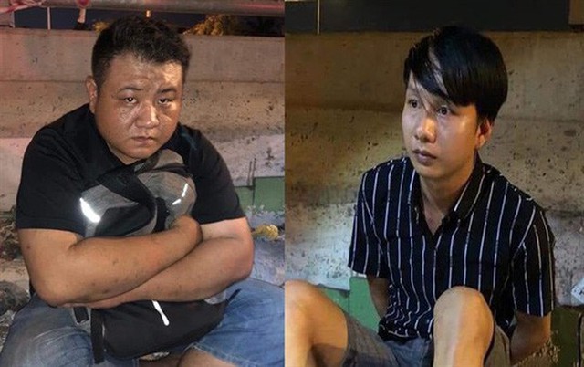Trần Vỹ (trái) và đối tượng người Việt