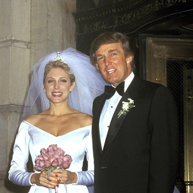 Ông Trump trong đám cưới với vợ thứ hai.