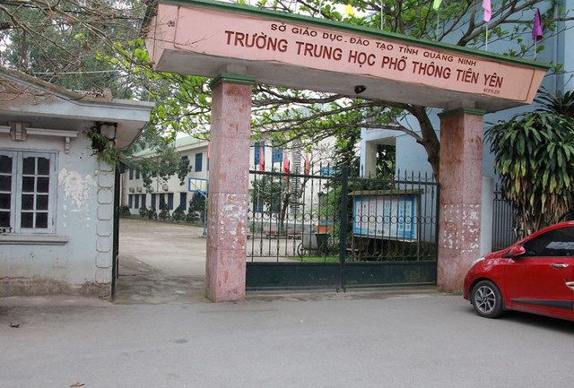 Trường THPT Tiên Yên, nơi xảy ra sự viêc hàng trăm học sinh bất ngờ nghỉ học vì không muốn chuyển sang cơ sở mới. Ảnh: K.Minh