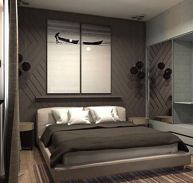 Phòng ngủ được thiết kế vô cùng ấm cúng.