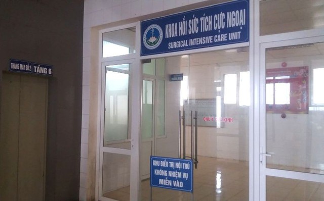 Khu vực, em S. đang nằm điều trị tại Bệnh viện Đa khoa tỉnh Hải Dương. Ảnh: Đ.Tùy