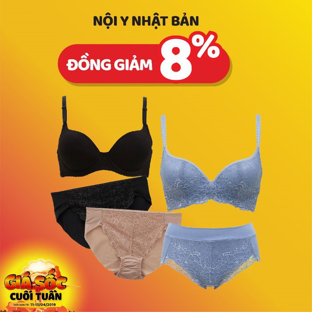 Nội y Nhật Bản &ndash; an to&agrave;n t&ocirc;n d&aacute;ng &ndash; đồng giảm 8%
