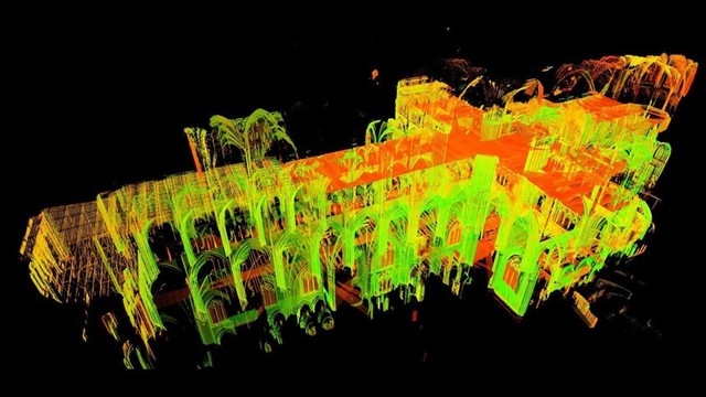 Phương pháp quét bằng máy quét laser của ông Andrew Tallon có thể tạo ra dữ liệu với độ chính xác lên tới 0,5 cm. Ảnh: National Geographic.