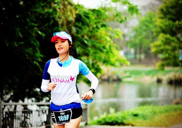 6 tháng nay, Hoa hậu Thu Thủy thường xuyên tham gia các giải chạy marathon.