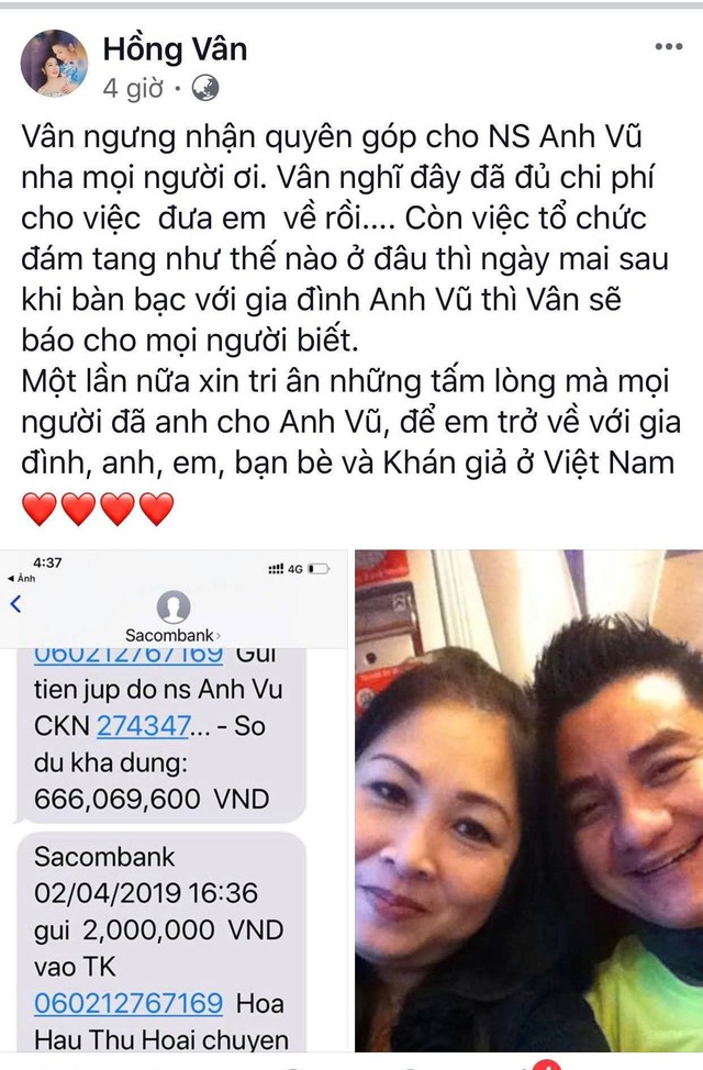 Vì sao đưa thi thể nghệ sĩ Anh Vũ về nước cần đến 20.000 USD? - Ảnh 1.