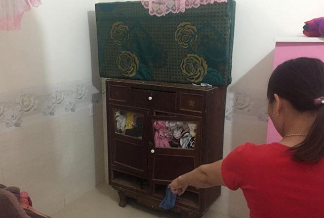 Căn phòng nơi Thập dâm ô bé gái. Ảnh: Minh Lộc.