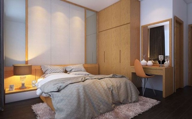 Phòng ngủ với không gian được bố trí ấm cúng.