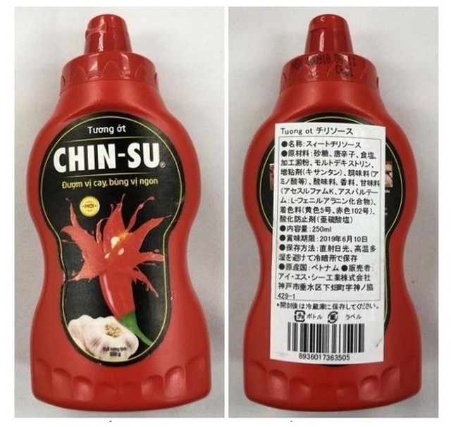18.000 chai tương ớt Chin-Su bị thu hồi tại Nhật. Nguồn: Osaka City