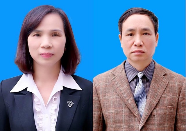 
Bà Triệu Thị Chính (trái) và ông Phạm Văn Khuông. Ảnh: Sở GĐ&ĐT Hà Giang.
