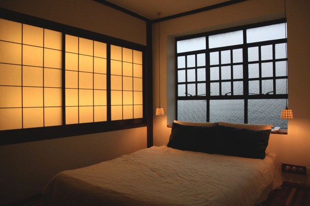 
Phòng ngủ được thiết kế theo phong cách Nhật.
