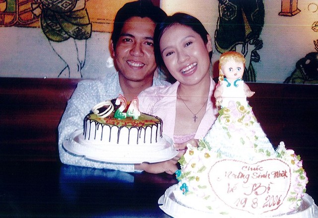 Thanh Thúy hạnh phúc đón sinh nhật tuổi 24 bên Đức Thịnh - khi đó vẫn là bạn trai cô.