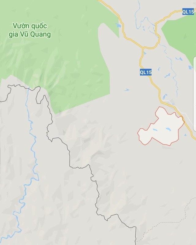 
Xã Hương Xuân (khoanh đỏ) nơi xảy ra sự việc. Ảnh: Google Maps
