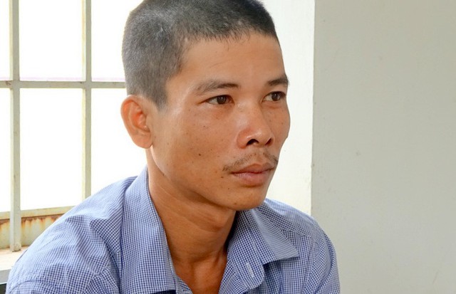 
Huỳnh Văn Hải tại cơ quan công an. Ảnh: Hồng Tuyết.
