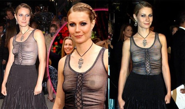 
Ngôi sao Iron Man Gwyneth Paltrow cũng gặp sự cố tương tự tại liên hoan phim Cannes 2002.
