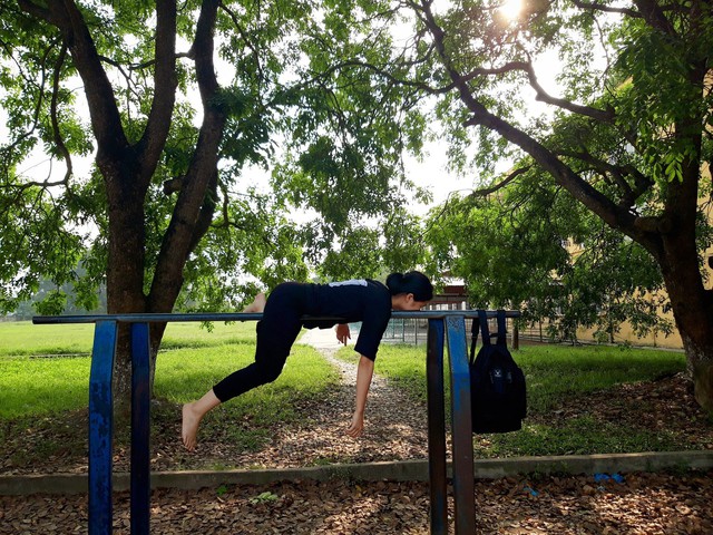 
... hay cả khu tập thể dục.
