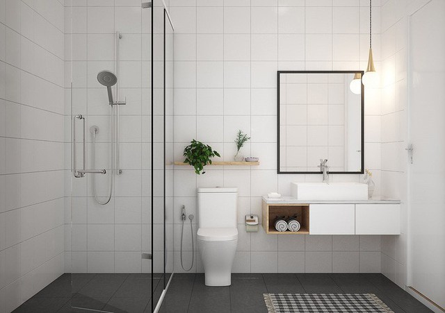 
WC nhỏ gọn của 2 phòng ngủ con.

