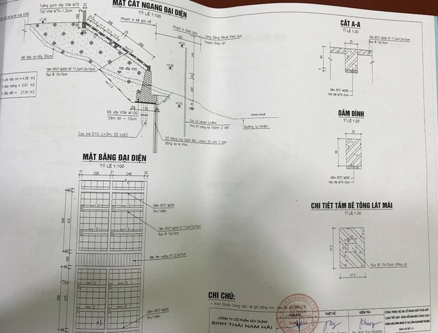 Theo đơn vị quản lý sông Nhuệ, tiết kế trong hồ sơ cấp phép một đằng, công ty Quang Minh xây một nẻo.