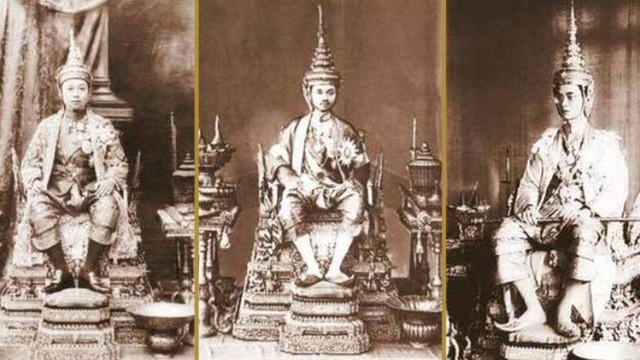 Các vị cố Quốc vương Thái Lan trong lễ đăng cơ. Ảnh: THAILANDPRD