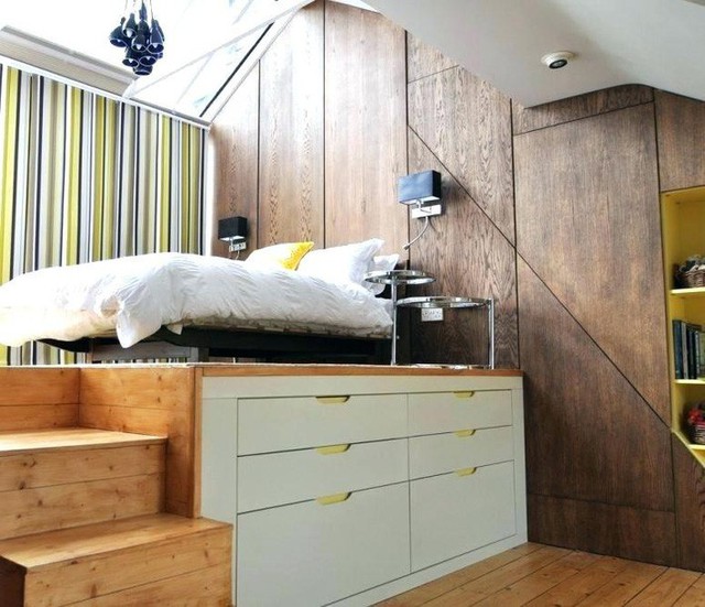 
Giường hộp ngủ kết hợp với ngăn kéo sẽ phù hợp với căn phòng có diện tích nhỏ.

