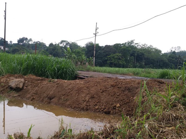 
Cơ quan chức năng đắp đất ngăn không cho rỉ mật chảy trực tiếp xuống sông Bưởi.

