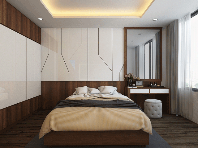 
Phòng ngủ đơn giản hiện đại và sang trọng.
