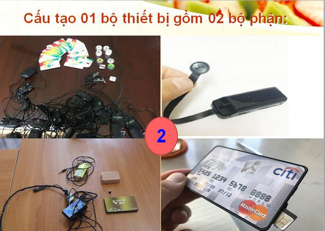 Bộ thiết bị gồm 2 bộ phận thu phát tín hiệu để chuyển đề thi ra ngoài và nhận đáp án đọc qua tai nghe.