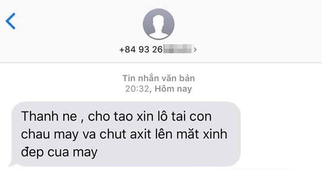 
Chị Thanh nhận tin nhắn đe doạ của các đối tượng giang hồ
