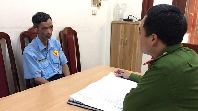 Nghi phạm Đỗ Khắc Phong tại cơ quan điều tra.