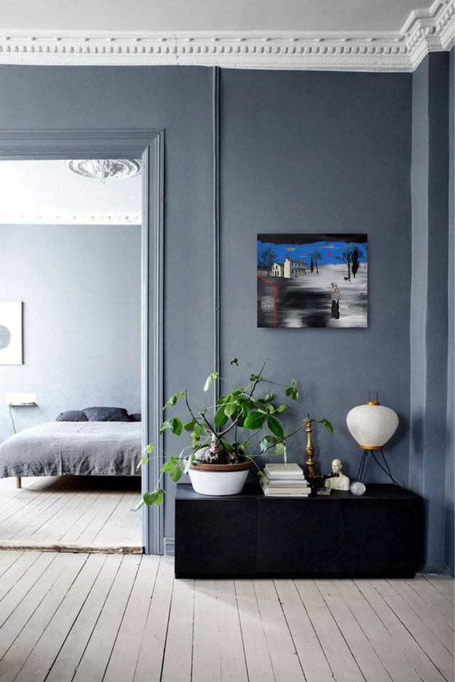 
Màu sắc tuyệt cho phòng ngủ và để thư giãn chính là phối hợp của hai gam màu xám và màu xanh.

