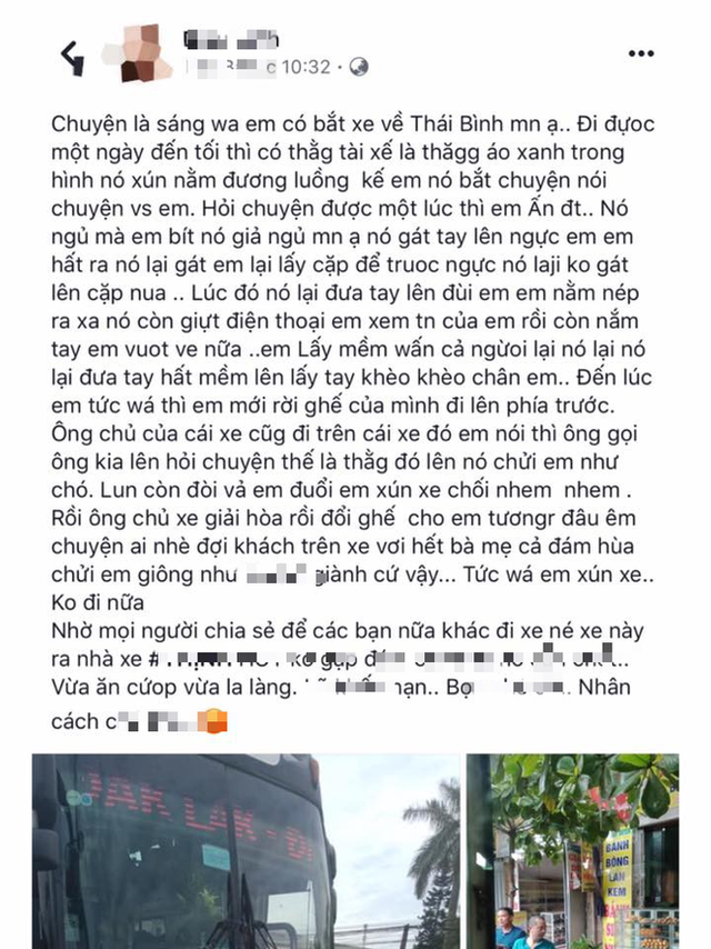 Đi xe khách bị tài xế sàm sỡ, cô gái phản ánh với nhà xe thì bị chửi hội đồng khiến dân mạng bức xúc - Ảnh 1.