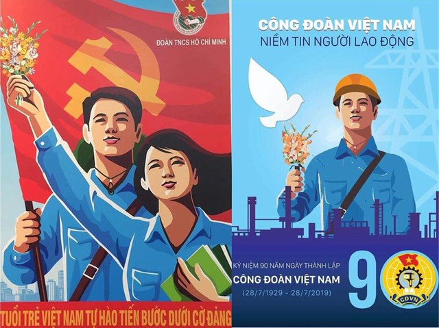 Hàng loạt tác phẩm tranh cổ động đoạt giải tại cuộc thi về ngành Công đoàn Việt Nam dính nghi án đạo, nhái - Ảnh 8.