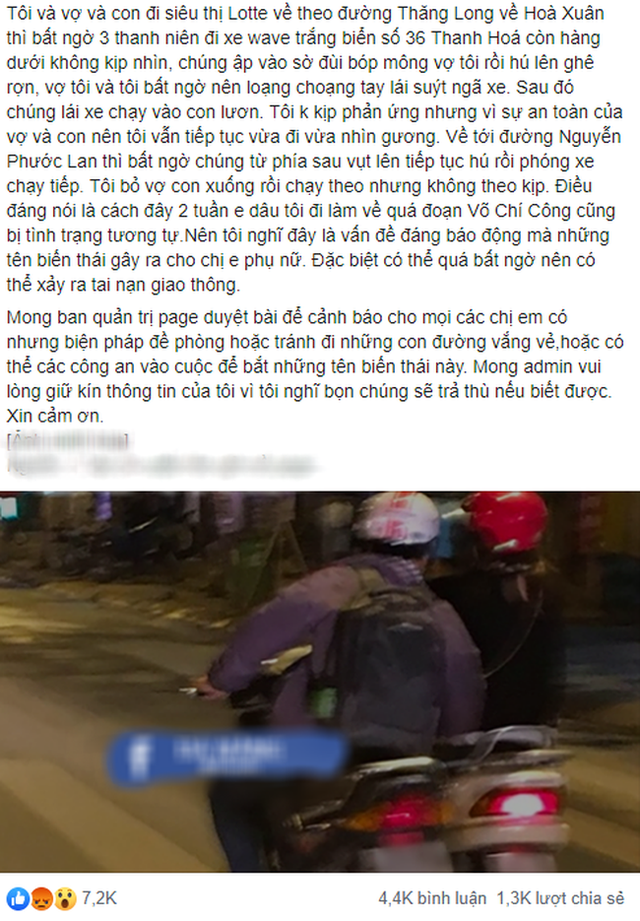 Góc cảnh giác: 3 thanh niên đi xe máy nghi giở trò sàm sỡ nhiều phụ nữ trong đêm ở Đà Nẵng - Ảnh 1.