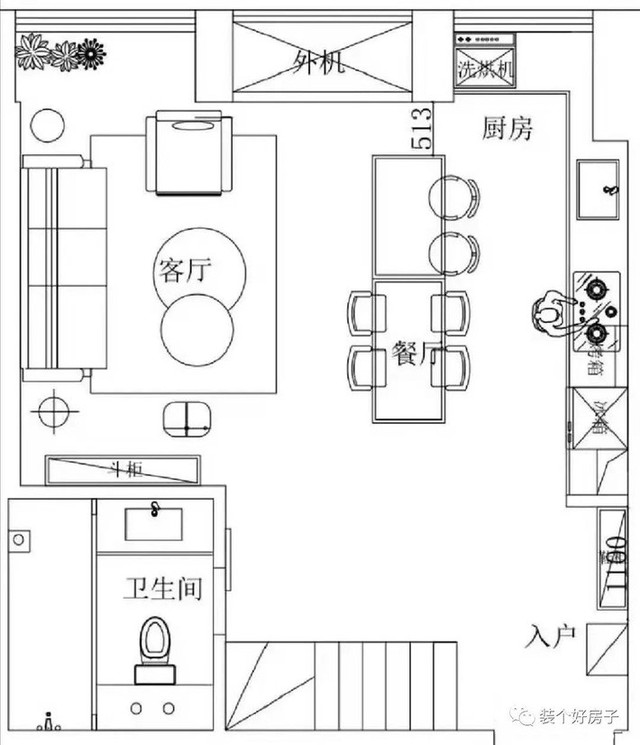 Căn hộ rộng 70m² nhưng rộng thoáng vô cùng sau cải tạo nhờ bài trí sắc màu đen, trắng ăn ý - Ảnh 2.