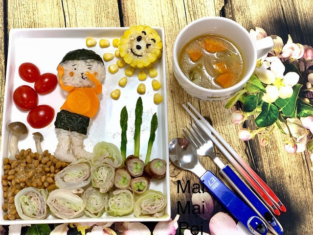 Mẹ đảm khoe cơm bento tự làm vừa ngon vừa hút mắt - Ảnh 4.