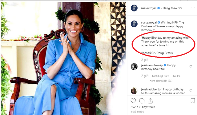 Hoàng tử Harry khiến người hâm mộ lịm tim với lời chúc mừng sinh nhật đầy ngọt ngào gửi đến vợ, Meghan Markle sẽ đón tuổi mới tại nơi đặc biệt - Ảnh 1.
